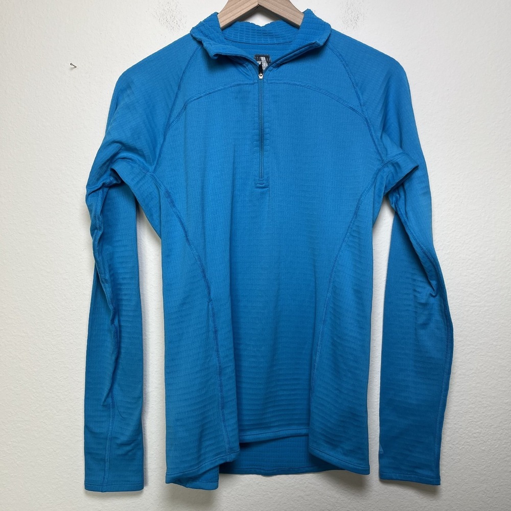 Eddie Bauer Women First Ascent Polartec Sweatshirt Medium Blue Outdoor Power Dry